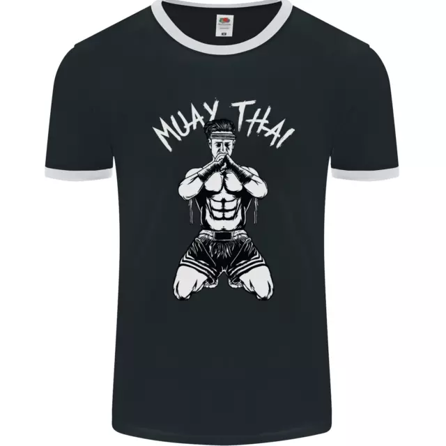Muay Thai Fighter Mixed Martial Arts MMA Mens Ringer T-Shirt FotL