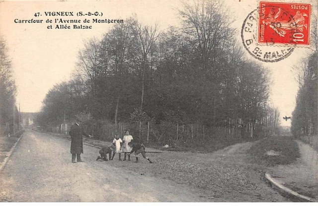 91 - VIGNEUX - SAN50895 - Carrefour de l'Avenue de Montgeron et Allée Balzac