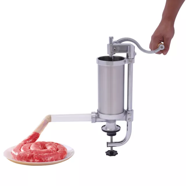 Manual Sausage Stuffer Vertical Stainless Steel Meat Press Filler Maker Machine