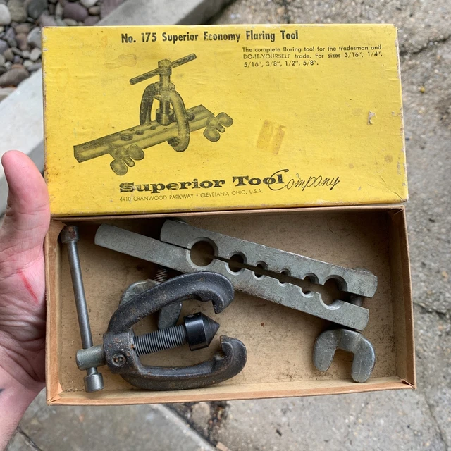 Vintage Superior Tool Company No. 175 3/16" - 5/8"  Flaring Tool w/ Box