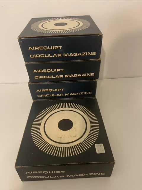 5 Airequipt 100 Slide Circular Magazine Carousel &adapter  AC-100 Vintage