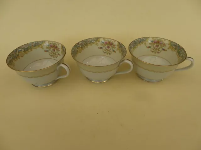 Vintage Rose China Japan, Set of 3, Tea Cups.