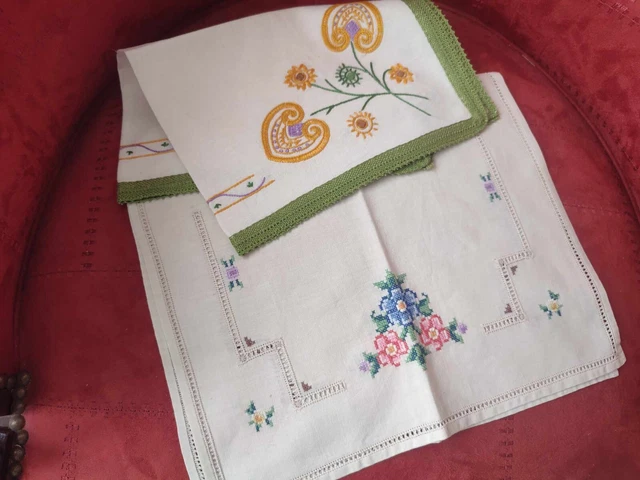 Lot De 2 Patchs Brodés Fleur De Prunier Orange - Pour Customisation Vêtements, Décoration Créative - 2
