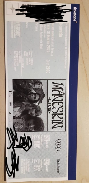 1 Biglietto Maneskin Firenze 20/3/23 Parterre in Piedi