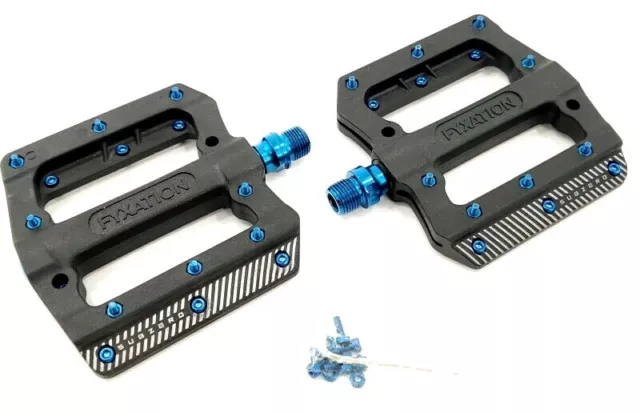 Fyxation Mesa MP Subzero Sealed Nylon Pedals 9/16 Black w/ Replaceable Blue Pins