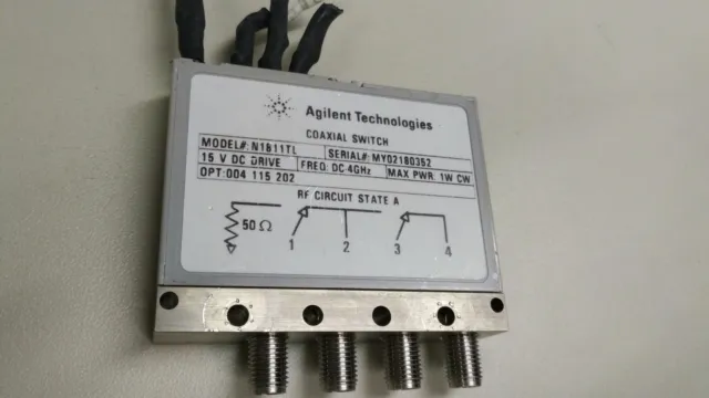 HF-Relais Coaxial Switch, Agilent, N1811TL,  terminated bypass, DC - 4 GHz