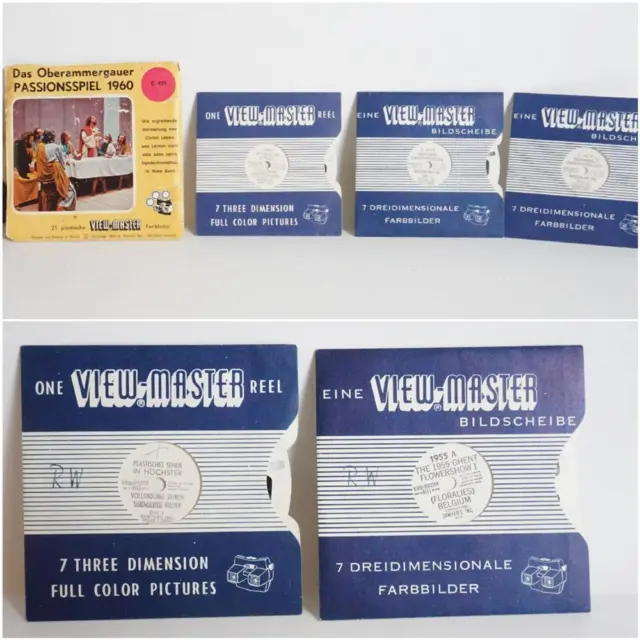 Konvolut View-Master Farbbilder 3D-Bilder Bildscheiben Passionsspiele usw.