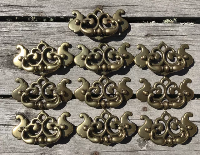 Vintage Lot Of 10 Ornate Brass Bronze Drawer Pull Handles 1984 Con B 908 3”