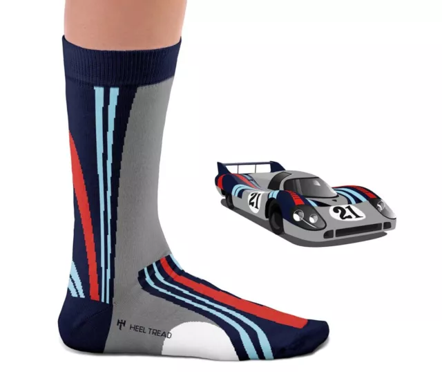 HEEL TREAD Socken im Design "917 LH" - Gr. 41-46 - Auto Oldtimer Race Rally Sock