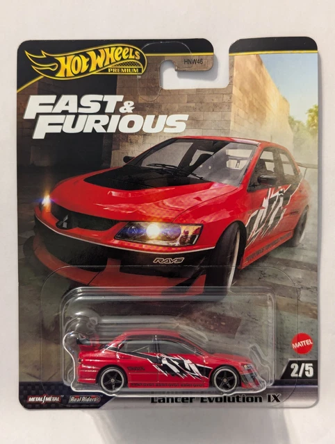 HOT WHEELS PREMIUM 2025 Fast & Furious red Mitsubishi Lancer Evolution ...