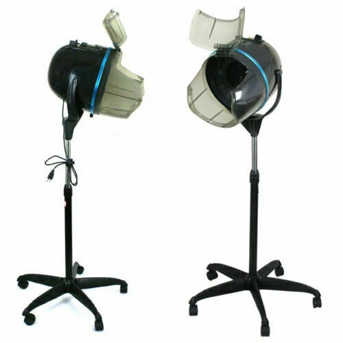 Double Adjustable 1300W Hooded Floor Salon Hair Bonnet Dryer Stand Up W/Wheels