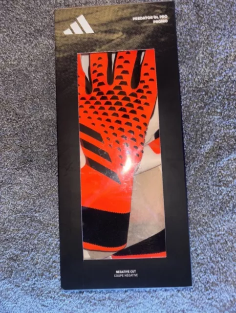 Adidas Predator Gl Pro Fingersave Promo Goalkeeper Gloves Size 10 Black Orange