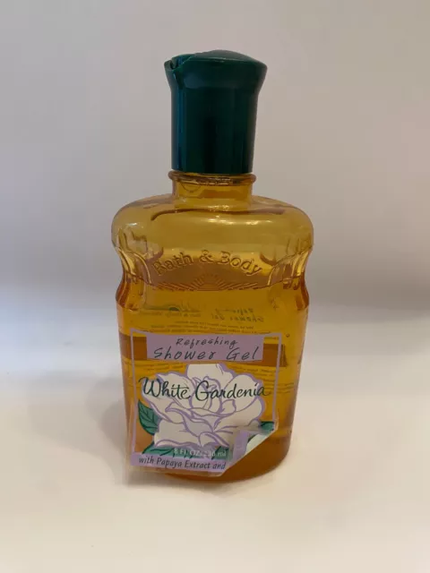 Gel de ducha refrescante vintage Bath and Body Works blanco Gardenia 8 Fl oz RARO