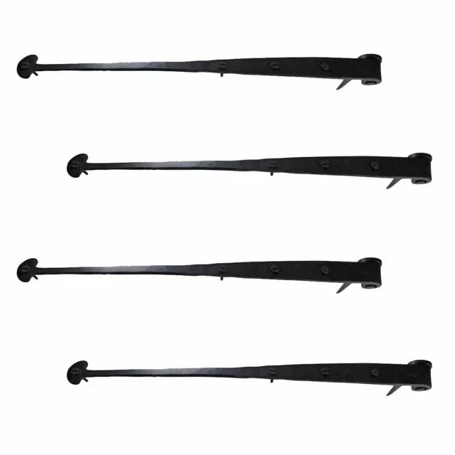 Black Lift Off Pintle Hinge 16 1/4" L Wrought Iron with Hardware Pack of 4