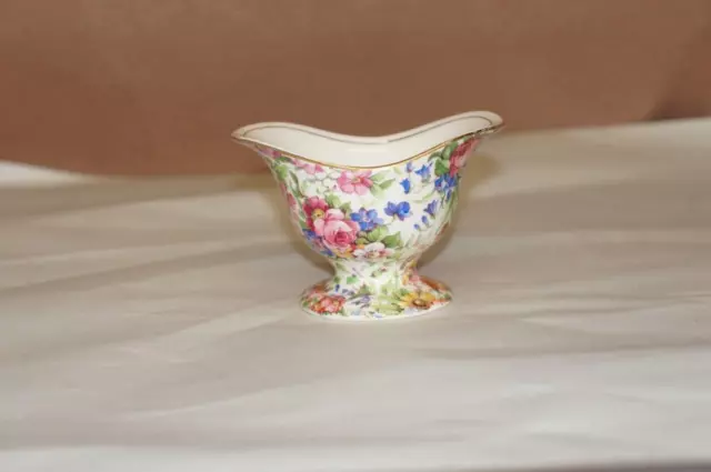Royal Winton Grimwades Cream Summertime Grecian Open Sugar Bowl 2 1/2" Tall