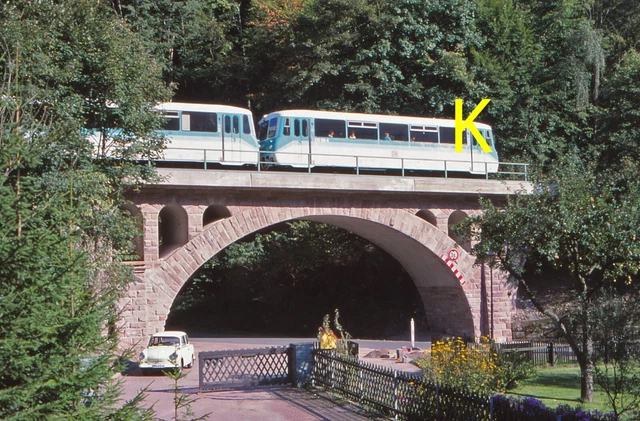 DR Triebwagen 772 in Stolberg/Harz, Originaldia 1998