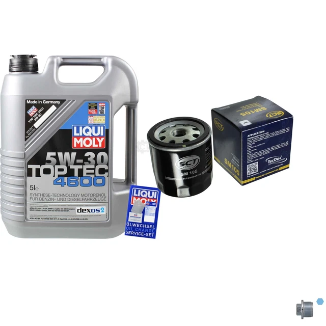 Sct Germania Filtro Olio 5 L Liqui Moly 3756 Top Tec 4600 5W-30 per Chevrolet