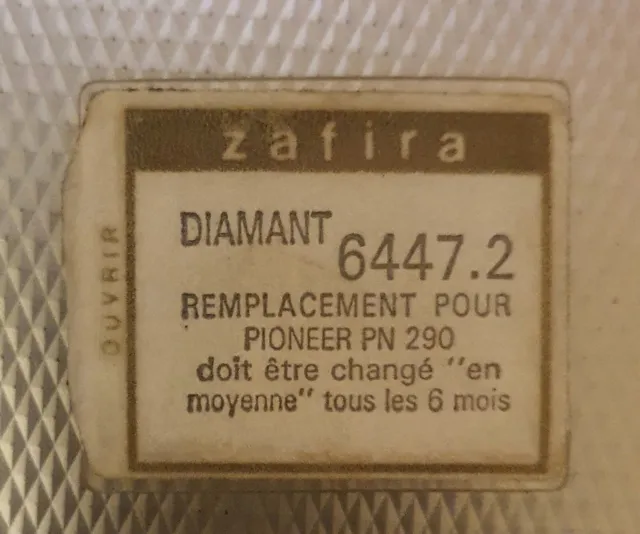 Diamant pour PIONEER PN 290  (zafira 6447.2)