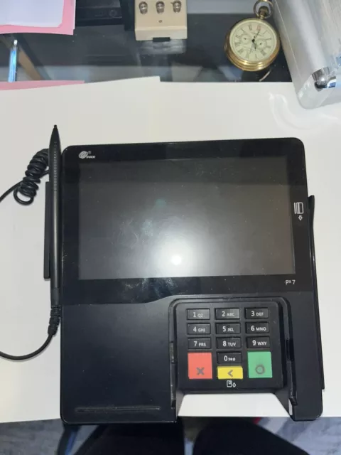 PAX PX7 Credit Card Pin Pad Signature Terminal - works - no cords