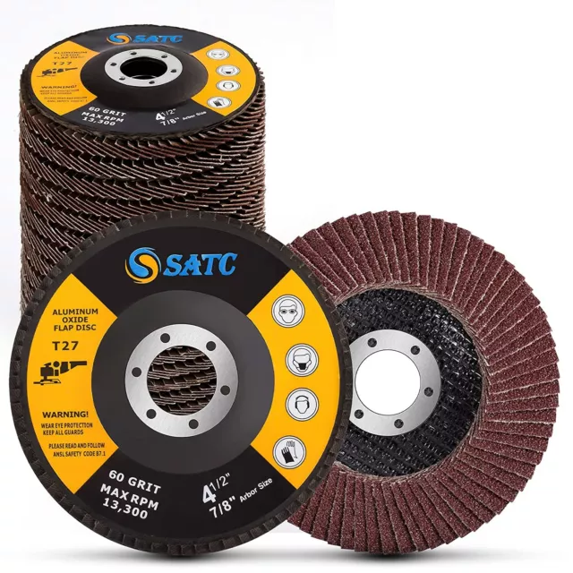 20X 4-1/2 Flap Discs 40 60 80 120 Grit Angle Grinder Sanding Grinding Wheels 4.5