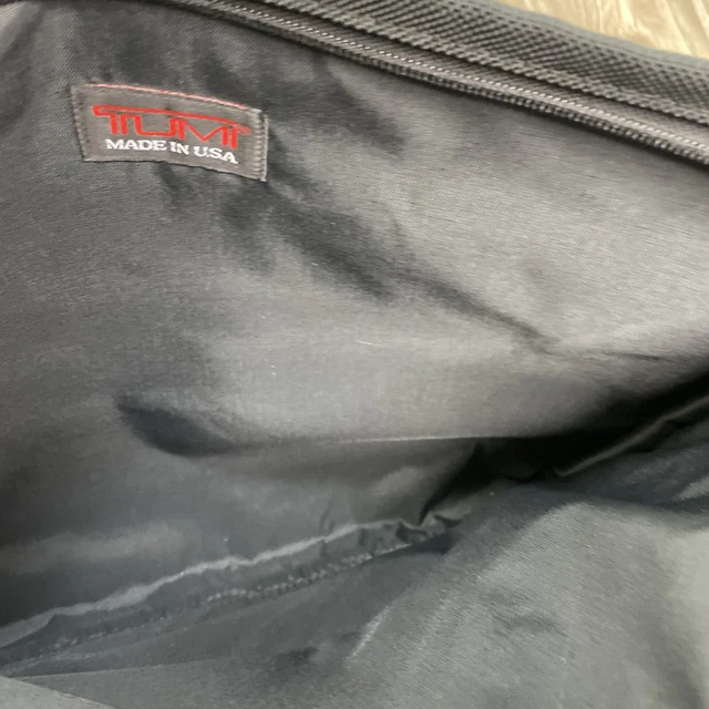 Tumi Alpha Ballistic Nylon Slim Laptop Bag Black Removable Sleeve 9