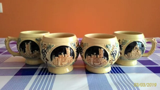 Set De Cuatro Jarras De Cerveza Alemana - West Germany