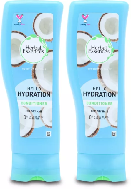 Herbal Essences Hello Hydration Coconut Extract Conditioner 400ml X 2