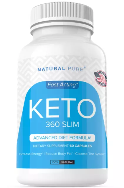 Keto 360 slim weight loss pills diet supplement ultra fast fat burn 800mg