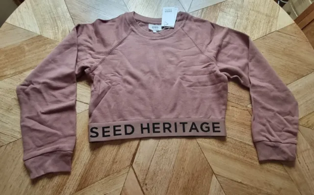 Seed Heritage - Teen Girls Logo Crop Sweat/Jumper - Size 14 RRP $49.95
