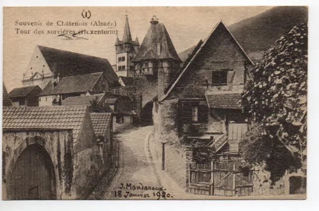 CHATENOIS Kestenholz Bas Rhin Alsace CPA 67 souvenir of ... witch tour