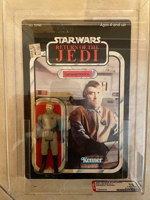 Star Wars Vintage General Madine AFA Grading 75 Y-EX+/NM 65 back ROTJ 1983Kenner