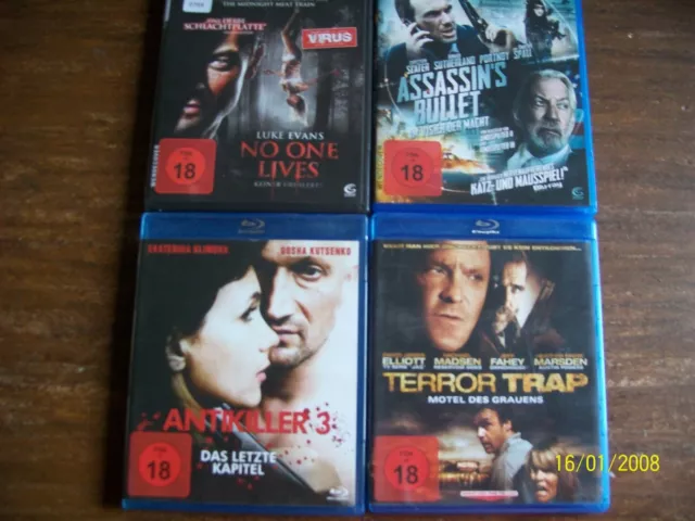 4 BluRay Sammlung - Action - Horror -