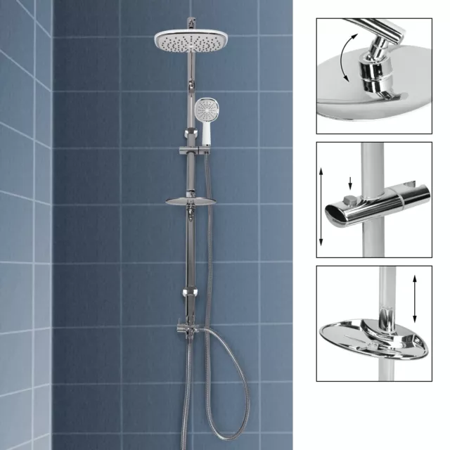 Conjunto de ducha barra grifo de ducha cuarto de baño con material de montaje 2