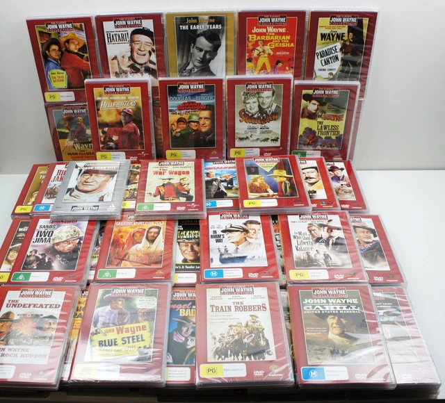 JOHN WAYNE THE Classic Collection DVD Bulk Bundle X 72 Films Region 4 ...