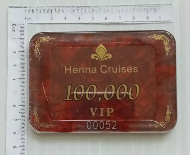 AOP China Gambling Ship Henna Cruises $100,000 vintage casino chip