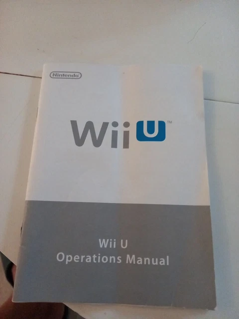 NINTENDO WII U System Console Instruction Manual Operations Booklet