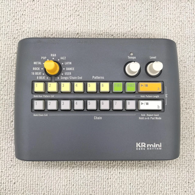 Korg KR Mini Compact Drum Machine W/Built In Speaker W/Box & Manual From Japan
