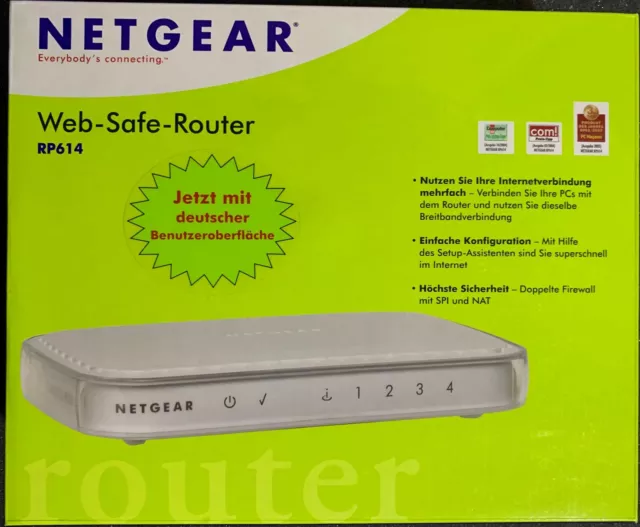 Netgear RP614 v3 Web-Safe-Router, OVP, Top-Zustand