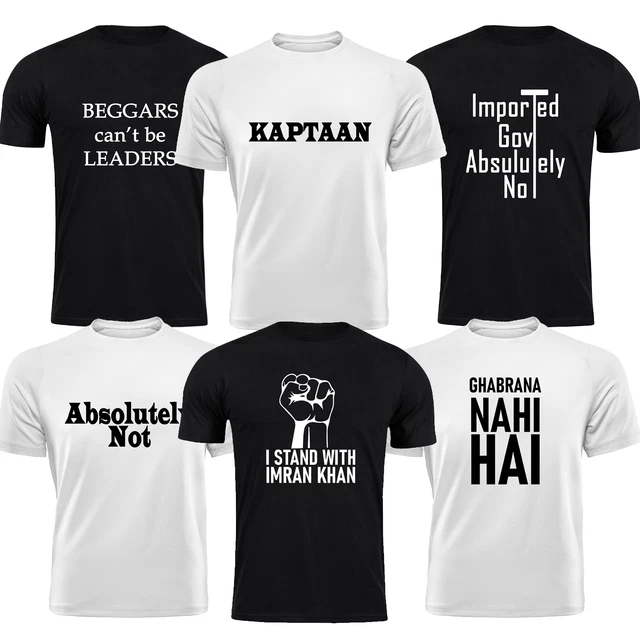 T-Shirt Assolutamente Not IMRAN KHAN | Leader PTI | Protesta | Unisex | 100% Cotone
