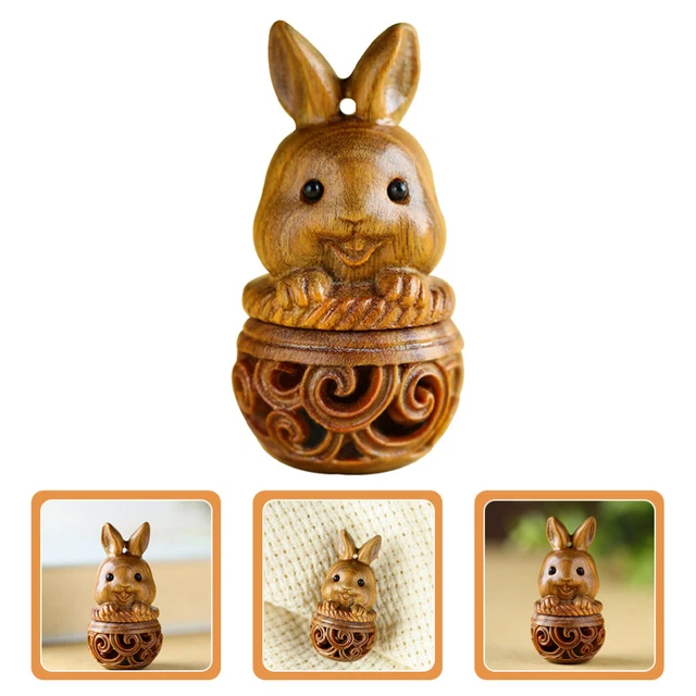 Sandalwood Sachet Pendant Car Key Chain Aroma Locket Flower Basket