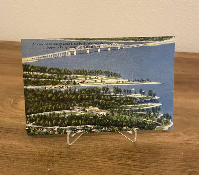 VTG Postcard Kentucky Lake State Park Eggner's Ferry Bridge Western Kentucky