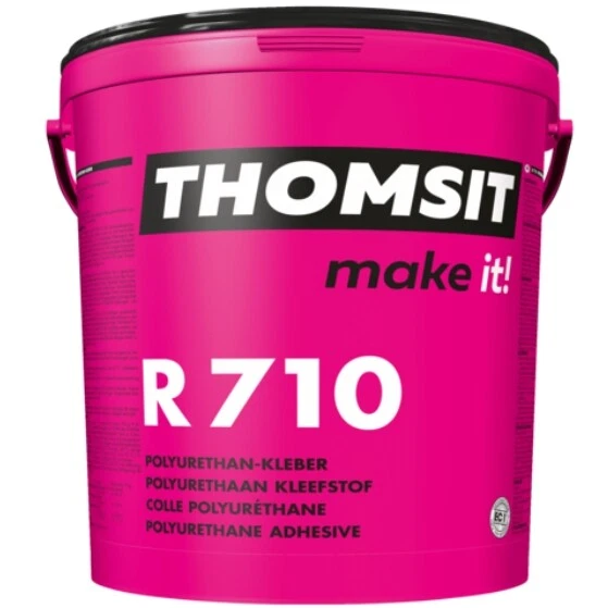 Thomsit R 710 Polyurethankleber 4 KG Interno E Esterno Utilizzato Outdoor-Beläge