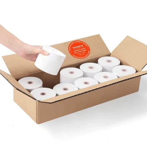 MUNBYN 3 1/8" X 273 ft Thermal Receipt Paper 10 Rolls/Case Fits for Clover St...