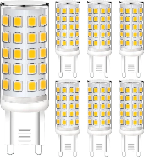 Damtong G9 LED Light Bulbs, 6W Warm White 3000K 520LM Bulb,...