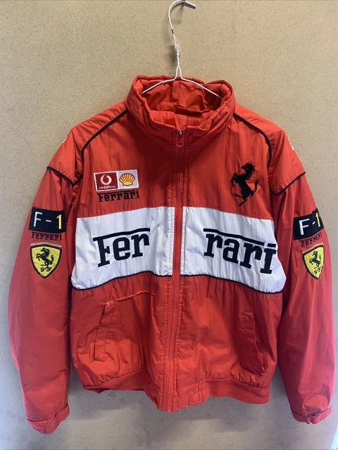 Giacca Esclusiva Ferrari Ricamo Rosso/Bianco Tuta F1 Racing Taglia M-Trovato Raro 🙂