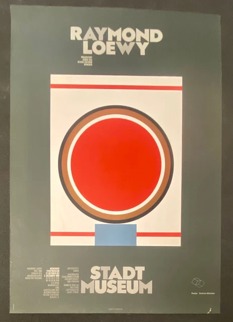 Vintage Raymond Loewy IDZ Exhibition Poster 1990 Ott+Stein Lucky Strike German Vintage Raymond Loewy IDZ Exhibition Poster 1990 Ott+Stein Lucky Strike German