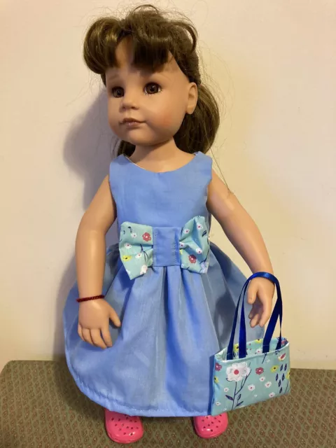 Dolls Clothes Handmade For 18” Doll Gotz. Generation G   Dress ,bag ,