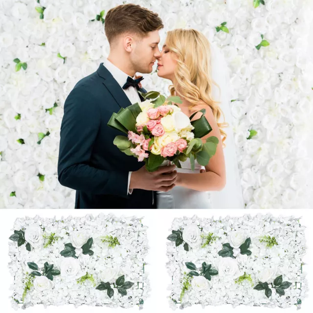 Weiß 6 Stück Künstliche Blumenwand Rosenwand DIY Hochzeit Dekor Blumen Wand