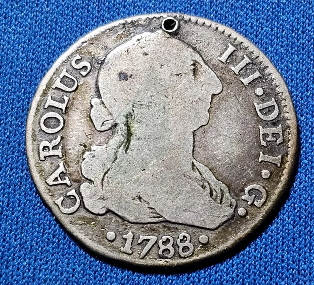 Lovely America's First Quarter * Silver 2 Reales Seville S CF 1788 * Scarce