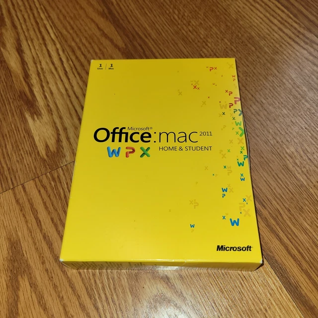 Office Mac Home & Student 2011 Key Card 1 User/1 Mac EUC FREE SHIP FAST SHIP!!!